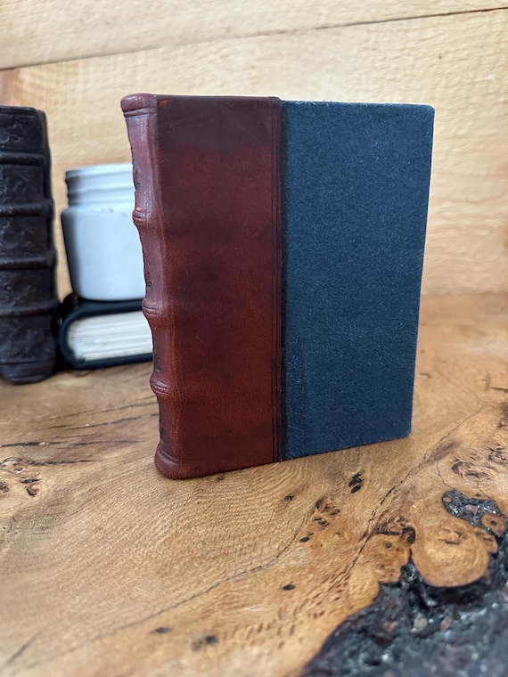 Handmade paper and leather journal  l Commonplace Book | Handmade Journal | Leather bound journal | Medieval bound journ