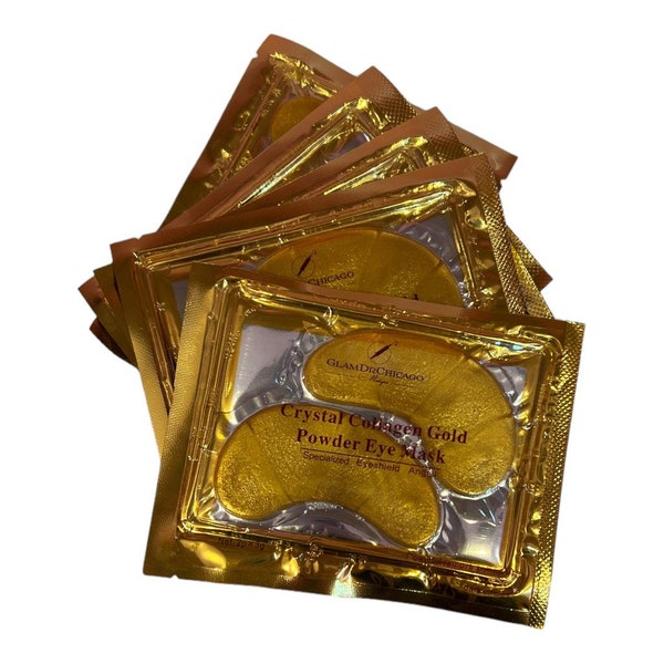 24K Gold under Eye Mask With Collagen and vitamins Under Eye Patches for Moisturizing, Wrinkles, Anti-Aging, Eyes Dark, Circles (30 Pairs)