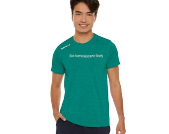 T-shirt sportiva da uomo con corpo bioluminescente