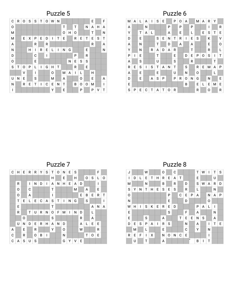 Large Print Crossword Puzzle New York Times Vol. 3 Bigpuzzlecompany - Etsy