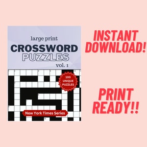 Large Print Crossword Puzzle New York Times Vol. 1 - BigPuzzleCompany
