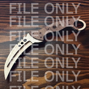 SVG file only CSGO / CS2 Talon Knife Laser Cutting File.