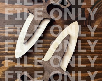 SVG file only CSGO / CS2 Shadow Daggers Laser Cutting File.