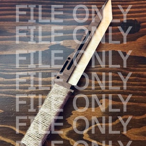 Alleen SVG-bestand CSGO / CS2 Paracord Knife Laser Cutting File.