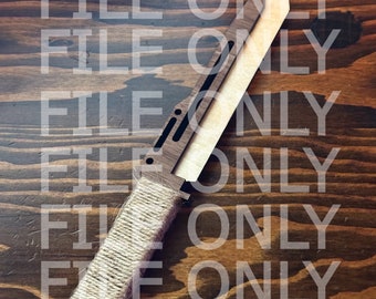 SVG file only CSGO / CS2 Paracord Knife Laser Cutting File.