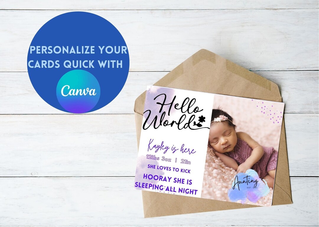 Baby Girl Milestone Cards – Editable Photo Template (digital Download ...