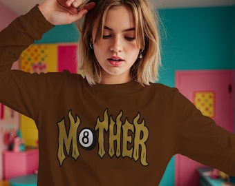 8 Ball Mutter Lucky Mama Vintage Flames Rad PNG