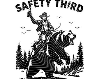 Safety Third - Grizzly Bear Funny PNG