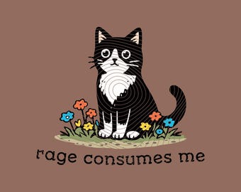 Rage Consumes Me - Funny Cat PNG