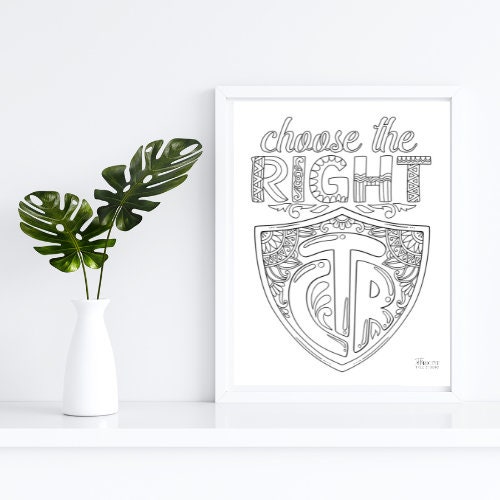 CTR Choose the Right Primary Kids Conference Coloring Page - Etsy