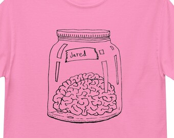 Absurd Sci-fi Tee - Brain in a Jar Pun - Men's Graphic T-Shirt