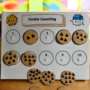 Cookie Counting Game perfect for Preschool, Kindergarten, Homeschool, Count to 20
