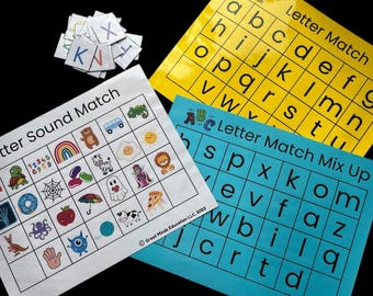 Letter Sound Match Game: Preschool Learning (Printable File)