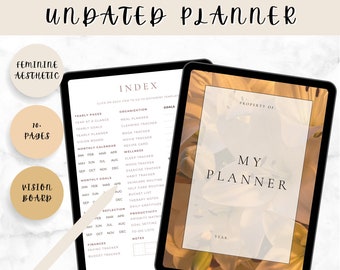 Ongedateerde planner, Goodnotes planner, maandelijkse digitale planner, notability planner, wellness planner, iPad planner, 2024 2025