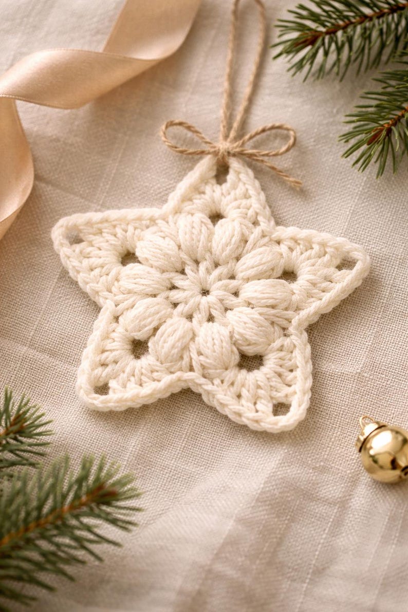 Crochet Star Ornament Pattern, Christmas PDF, 4th of July, Tree Decoration, Handmade Holiday Decor, image 10
