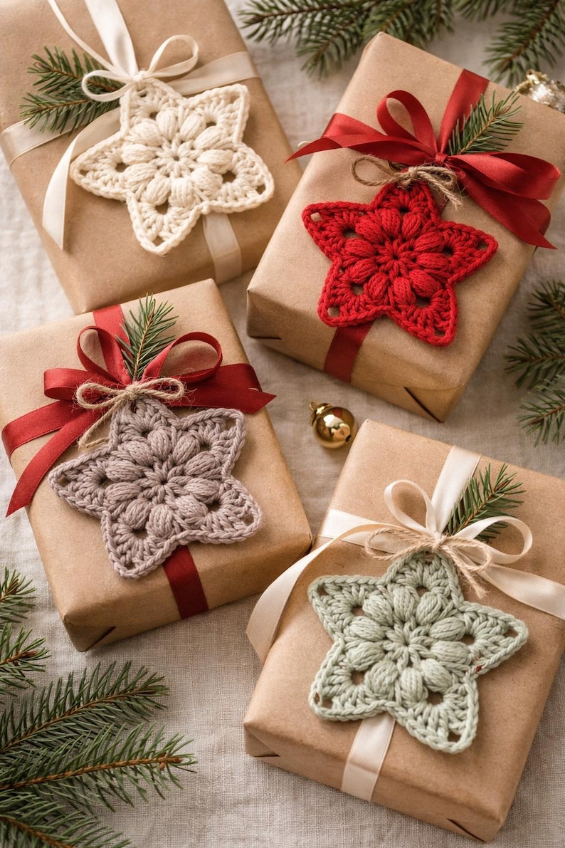 Crochet Star Ornament Pattern, Christmas PDF, 4th of July, Tree Decoration, Handmade Holiday Decor, image 7