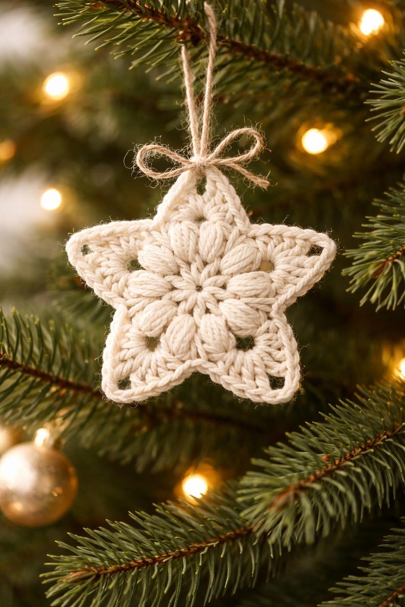 Crochet Star Ornament Pattern, Christmas PDF, 4th of July, Tree Decoration, Handmade Holiday Decor, image 6