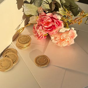 Wedding Wax Seal Stickers - Wedding Invitation Envelope Seal Stickers Self Adhesive, Holiday party wax seals, Envelope Seals - Pack of 100