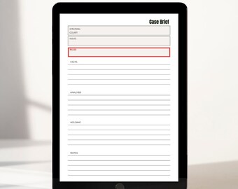 Single Case Brief Template
