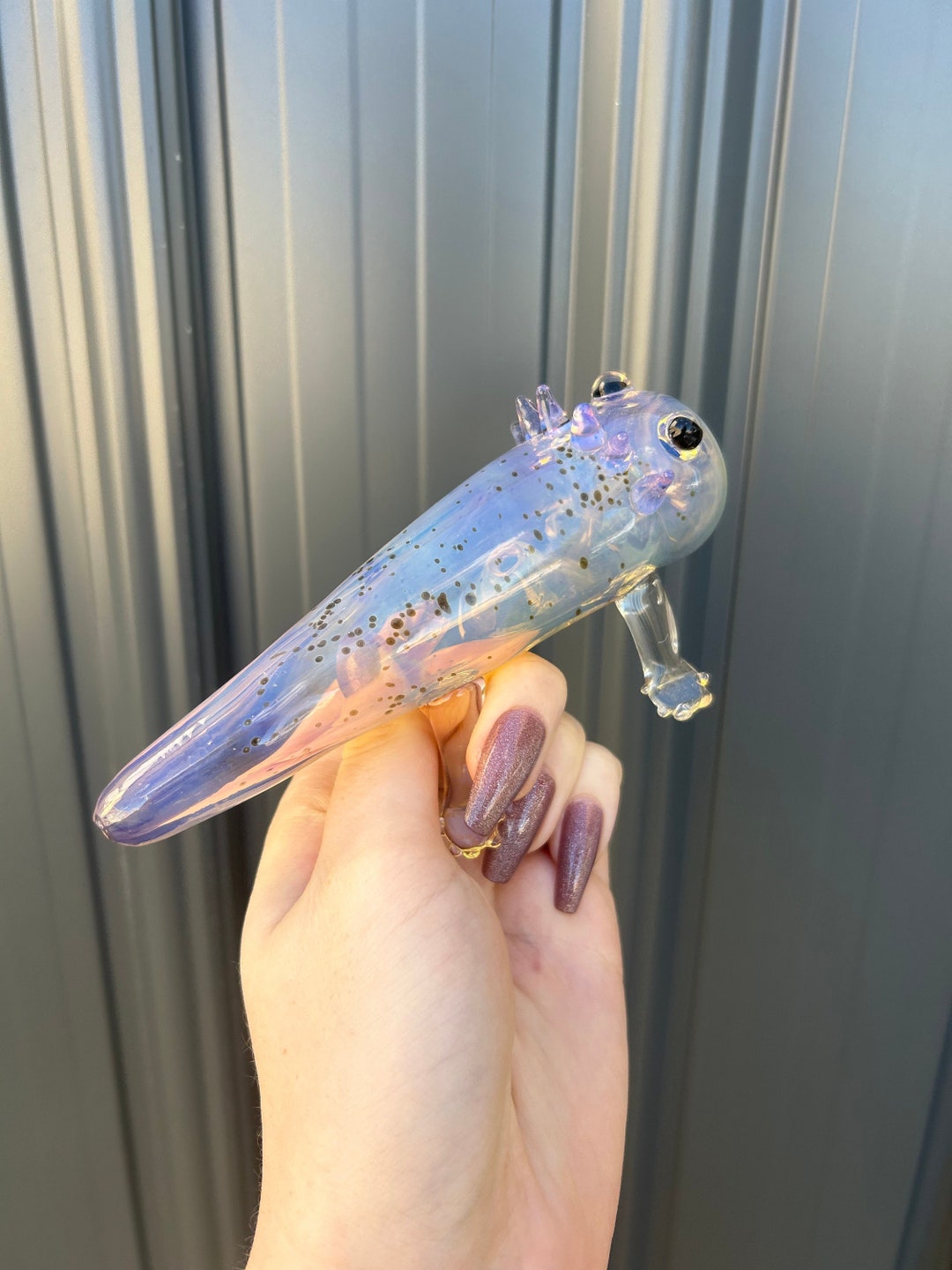 Super Rare Axolotl Glass Pipe Beautiful Girly Pipe Handmade Etsy UK