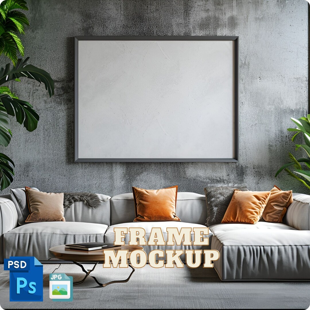 Maquete de moldura, maquete digital moderna, exibição de arte ...