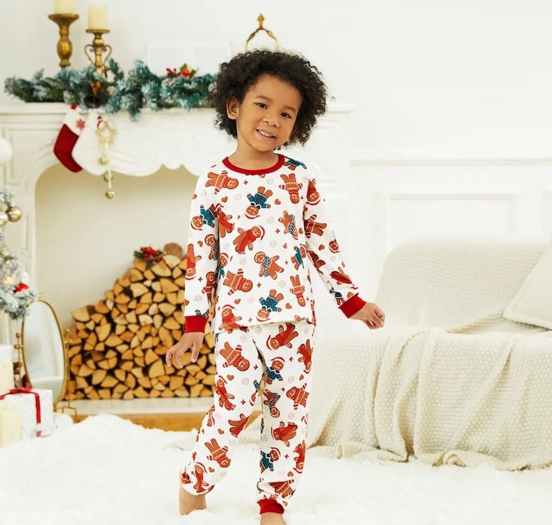Gingerbread Christmas Family Pajamas Set, Christmas outfit Group,Family 