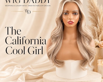 Rooted Blonde Human Hair Lace Front Wig, Glueless Wig, Blonde Money Pieces, Blonde Balayage, Beige Blonde - The California Cool Girl