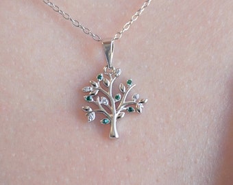 Collar con colgante del árbol de la vida en plata de ley - Hecho en Los Ángeles