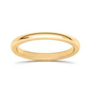 Classic Wedding Solid Gold  2mm Band - Gold Promise Ring Band
