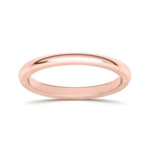 Classic Wedding Solid Gold  2mm Band - Gold Promise Ring Band