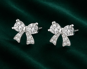 Bow Silver Earrings
