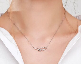 Silver Necklace 16" inches, Minimalist Jewelry, Gift for Her