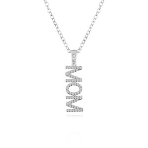MOM Necklace for Women - 925 Sterling Silver Mom Necklace - Gift for Mom - Anniversary Gift -  Handmade Personalized Gift from Daughter