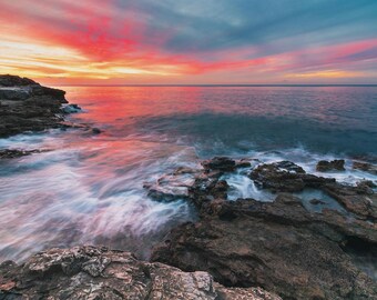 Coral Cove Beach in Tequesta FL waterpark  Print Fabric Tapestry backlit with smart LED. Wall Art is great gift for decoration in any room