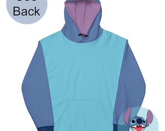 Sudadera unisex con capucha y paleta de colores inspirada en Stitch Lilo & Stitch