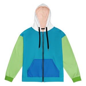 Finn the Human Inspired Zip Palette Hoodie