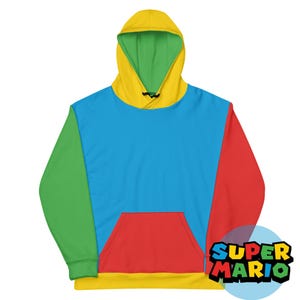 Super Mario Nintendo Logo Inspired Color Palette Unisex Hoodie