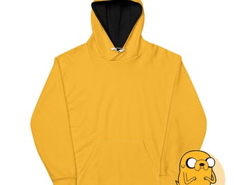 Sudadera unisex con capucha y paleta de colores inspirada en Hora de aventuras de Jake el perro