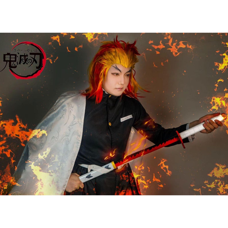 Rengoku Kyoujurou Cosplay Costume Japanese Anime Costume Full Set With