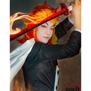 katana rengoku cosplay hoja madera