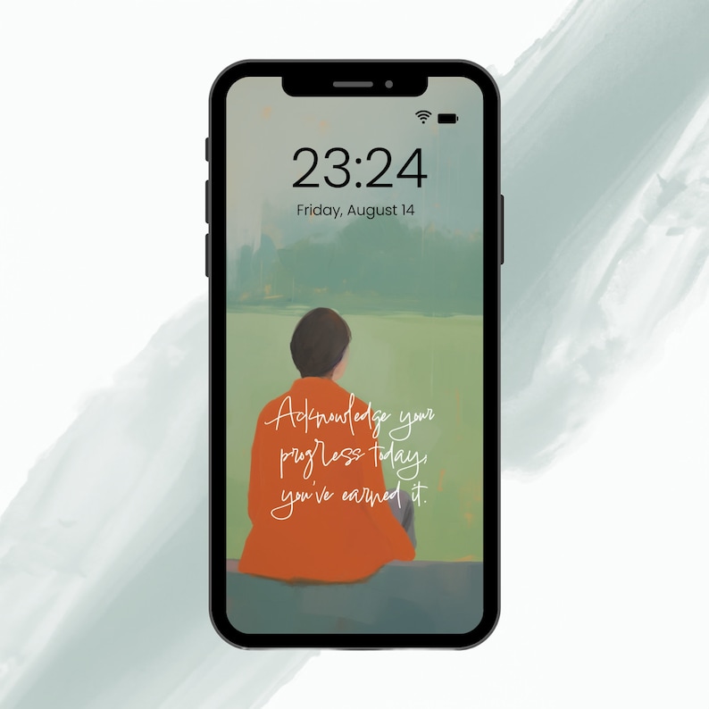 Mental Health iPhone Background, Positive Quote Phone Wallpaper, Art