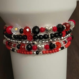 Red and Black Stanley Cup Accessories / Chili Bracelets for Tumbler