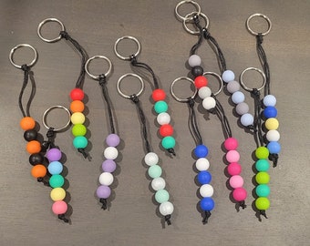 Beaded Fidget Keychain: Sensory Calming Stim Toy