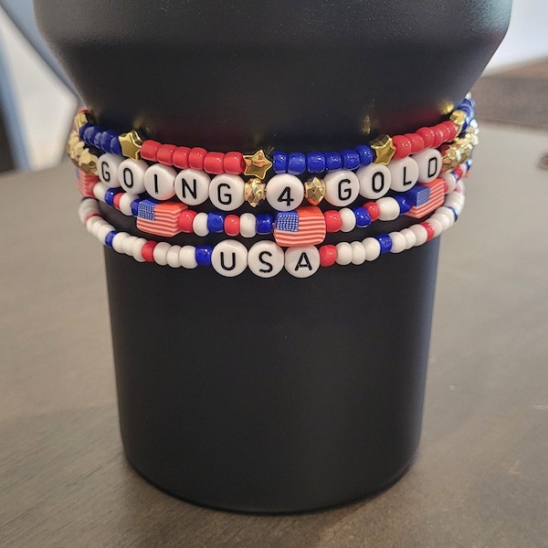 America Stanley Cup Accessories / Olympics Bracelets for Tumbler