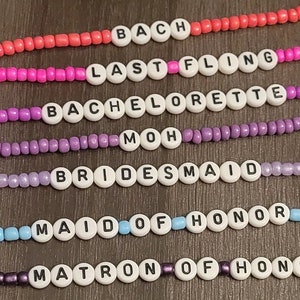 Bride / Bachelorette Party Friendship Bracelets