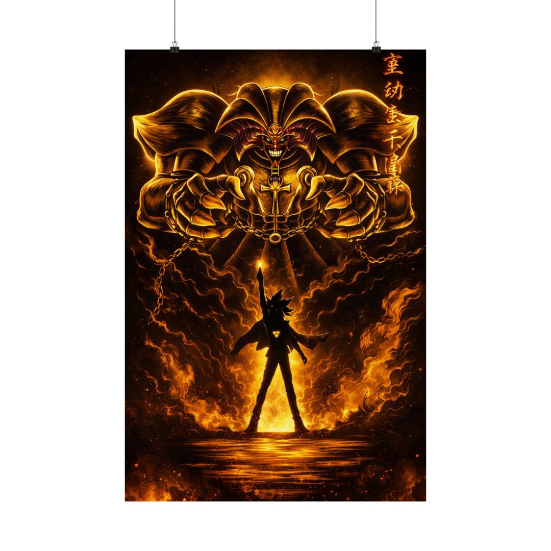 Fiery Demon Overlord Poster Matte Vertical Posters | Anime Silhouette ...