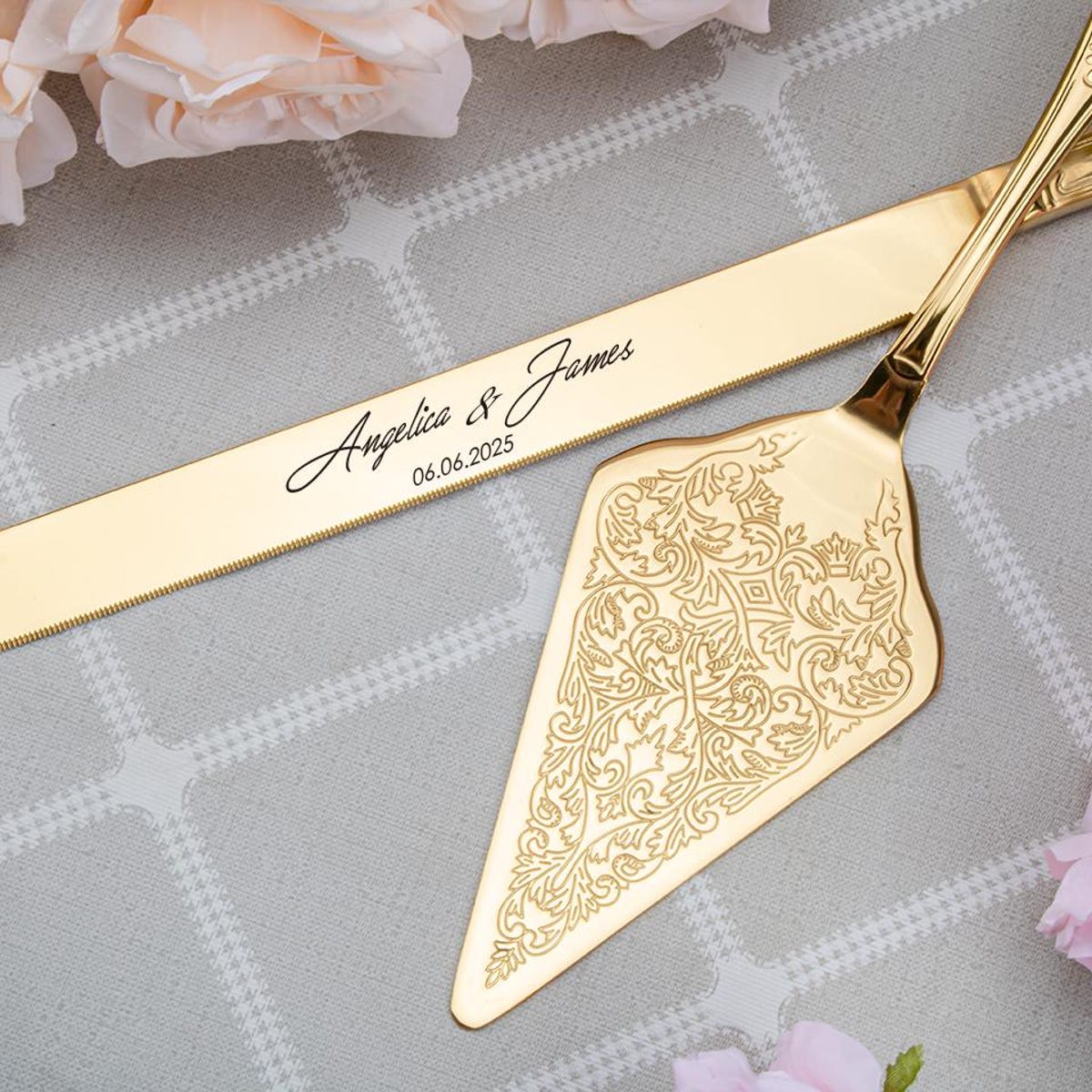 Personalized Wedding Cake Cutting Set - Etsy