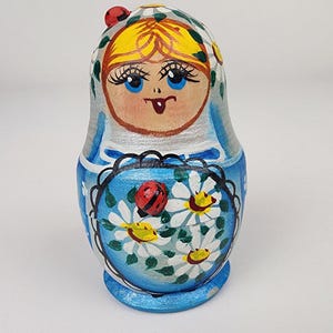 Little Ladybug Friend: Blue Blossom Nesting Doll Set