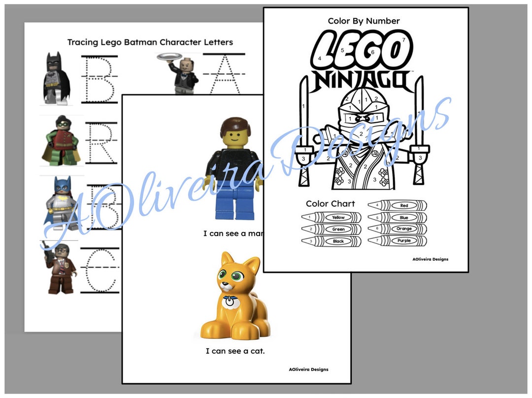 Minifigure Superhero Themed Printable Worksheets and Stories for ...