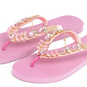 Flurrty Summer Casual Flip Flops Beach Sandals - 6-10 Size Light Pink ...